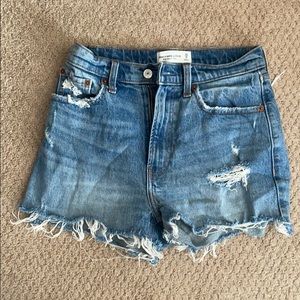 Abercrombie Curve Love High Rise Jean Shorts